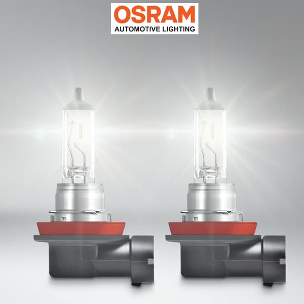 Osram H11 ORIGINAL 55w halogen 2-pack lampor 12v DC PGJ19-2 Metall utseende silver