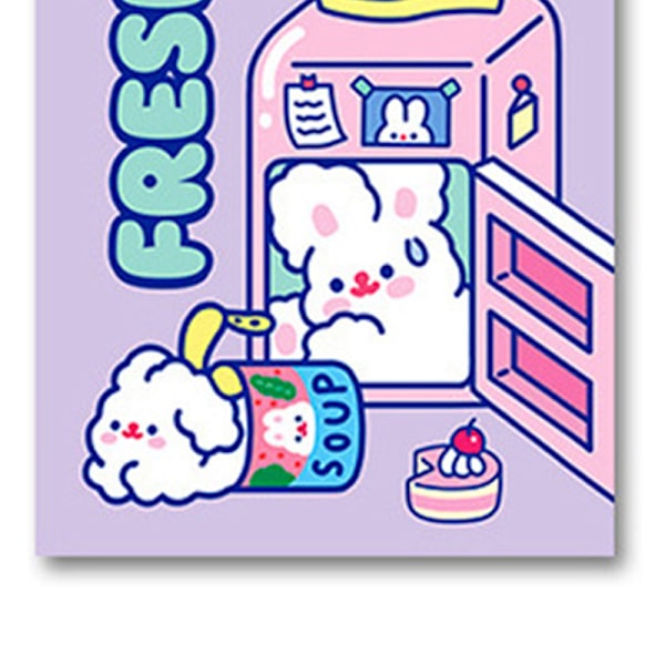 Selvlukkende pose PET CCP Slidstærk Sikker Lugtfri Sød Mønster Praktisk Genanvendelig Selvlukkende pose Snack Bunny 22,3x13,5