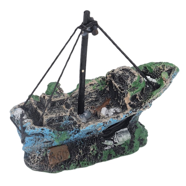 Akvarium Sea Rover Ornament Høj Simulering Fisk Gemmer Grotte Syntetisk Harpiks til Hjem Akvarium