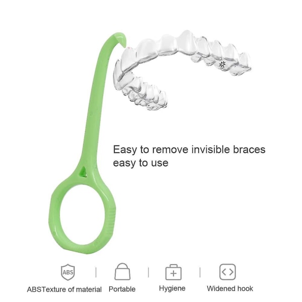 5-pack Clear Aligner-borttagningsverktyg, borttagningsverktyg för tandrengöring av osynliga tandskenor Munvård (vit, gul, rosa, grön, blå)