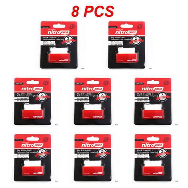 1~8 stk. universell blinker drivstoffkraft økonomisk chiptuningboks OBD2 chiptuningboks holdbar plug & play øko OBD2-detektor