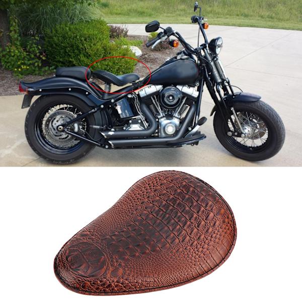 Motorcycle Leather Spring Bracket Crocodilian For Brown