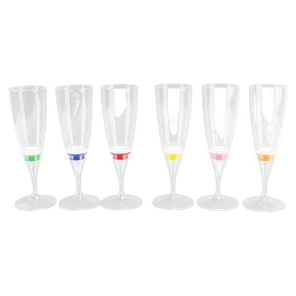 6 ST LED Lysende Cocktailglass Innovativt Champagneglass KTV PS Vinglasssett