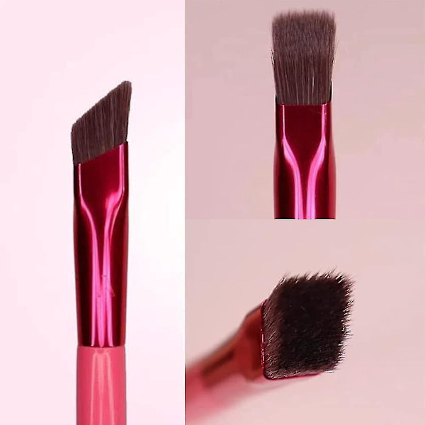 3 st kvinnors multifunktionella ögonbrynsborste, ultratunn vinklad eyeliner och ögonbrynsconcealer konturborste