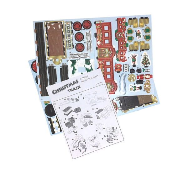 3D Christmas Train Jigsaw Pussel Jigsaw Express för julens födelsedag och alla hjärtans present