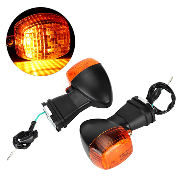 Moottoripyörän LED-vilkkuvalot sopivat KAWASAKI ZXR 250R/400R/750R:lle (Musta+Keltainen)