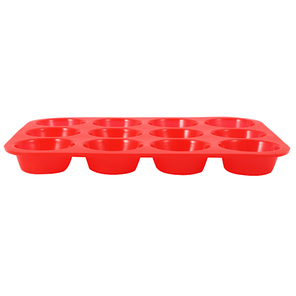 12 kopper kakeform Silikon rød DIY-muffins muffins non-stick-panne for baking