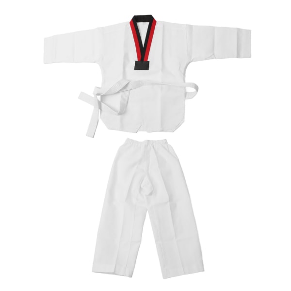 Barn Vit Taekwondo Uniform TKD Kostymer Kläder WTF Karate Judo Taekwondo Dobok Kläder