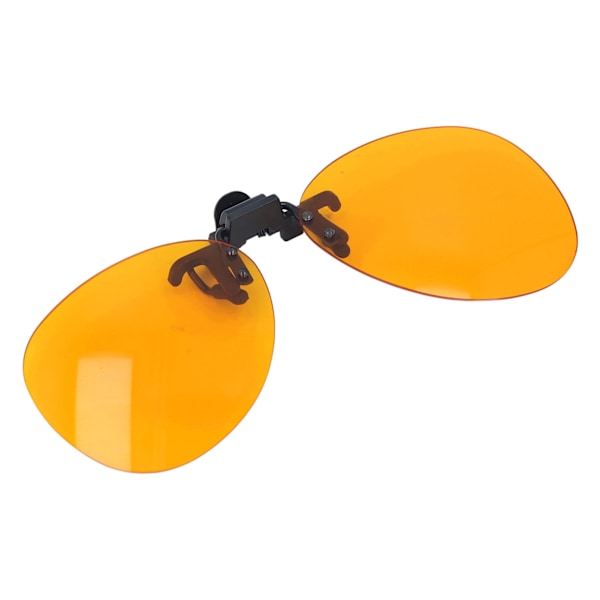 Clip On Glasögon Effektivt blått ljus blockerar 180 grader vertikalt Flip Portable Orange Glasögon Cliplins för dator rund