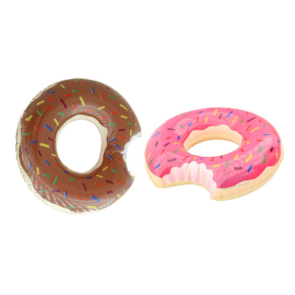 2 stk. svømmebøjle til voksne pool donut form tykkere PVC oppustelig 120cm L