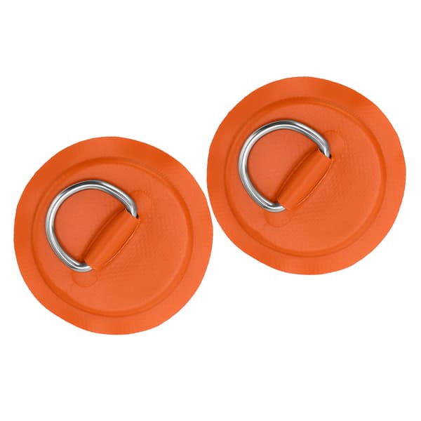 D-ring Pad Patch PVC Oppblåsbar Båt Flåte Jolle Kano Surfebrett Kajakk Festesystem Orange