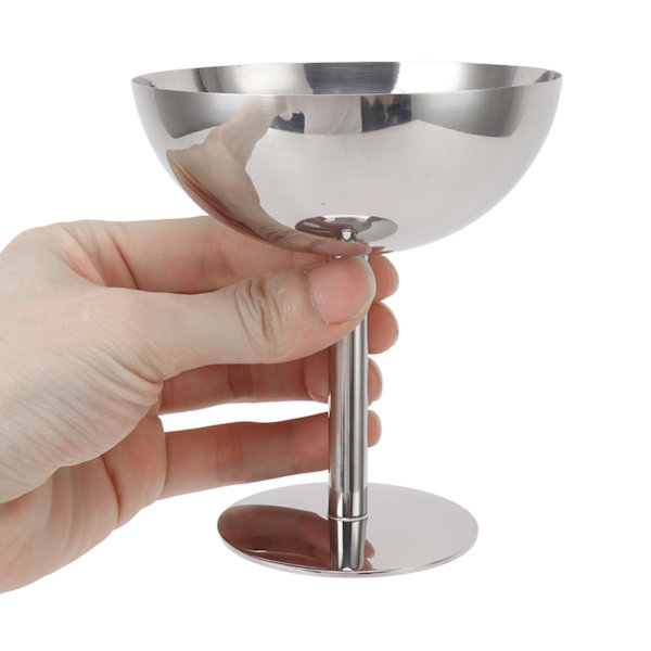 Glassbeger i rustfritt stål Matkvalitet Oppvaskmaskinsikker stabil champagneglass for fest Familie bar Kafe