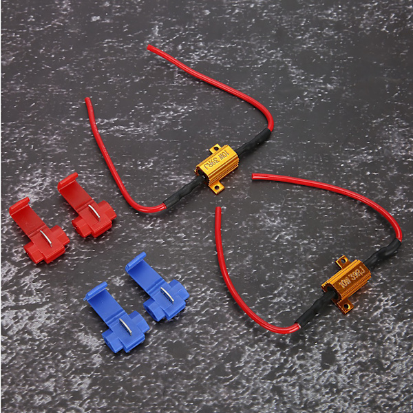 2 stk. Bil LED Decoder Anti Hyper Flash Ingen Fejl Wirewound Belastningsmodstand 10W 39Ω