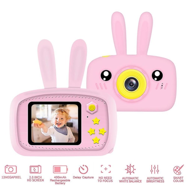 Barnkamera Tecknad Kanin 2" fargeskjerm 1080p Hd