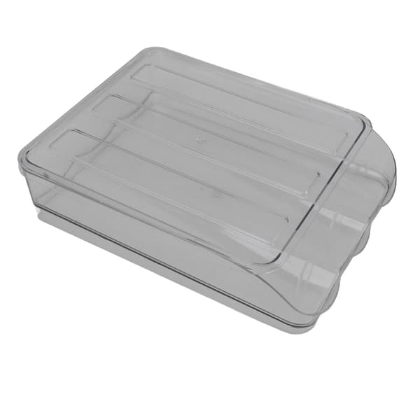 Egg Holder for Refrigerator Tilt Design Transparent Large Capacity Detachable Egg Storage Container Egg Dispenser 1 Layer