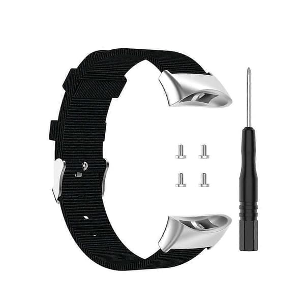 Nylonrem kompatibel med Forerunner 45-ur, holdbar rem [LD] Musta
