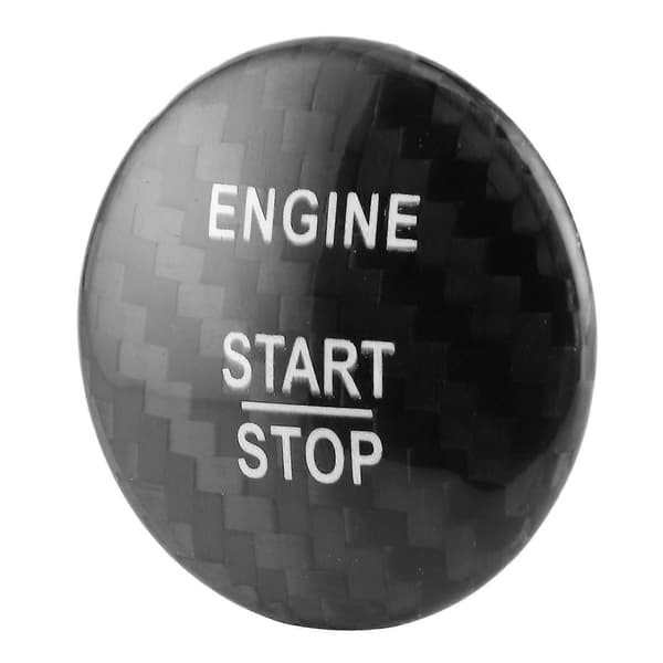 Karbonfiber motorstart-stoppknappdeksel passer til Mercedes BCES CLA CLS Class svart