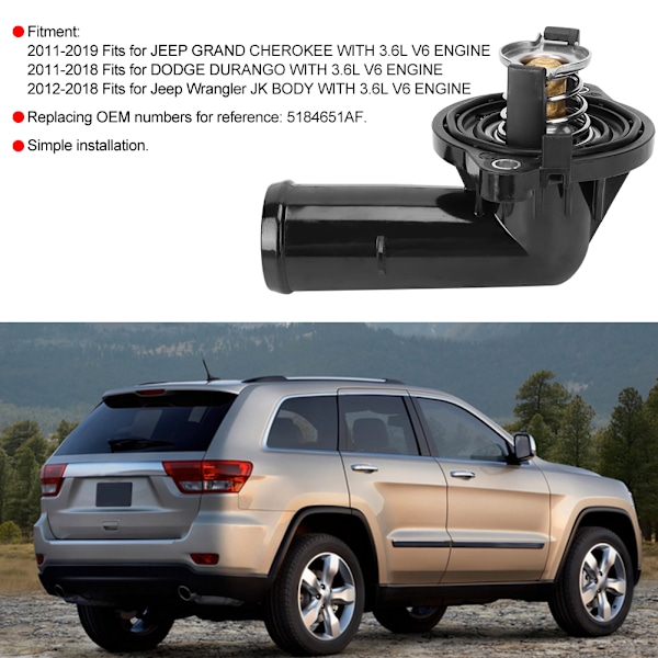 Biltermostathus Shell 5184651AF Erstatning Passer til Jeep Wrangler