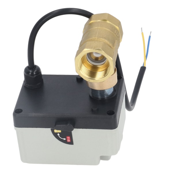 Normalt stängd motoriserad kulventil IP54 Mässingskropp ABS-skal 2-vägs elektrisk kulventil DC12‑24V DN20 3/4in