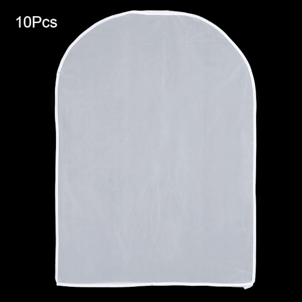10st Transparenta hängande kläder för hushållskläder Kläddräkt Dammskydd Kappa Skyddsväska 60x100 cm För medellånga kläder