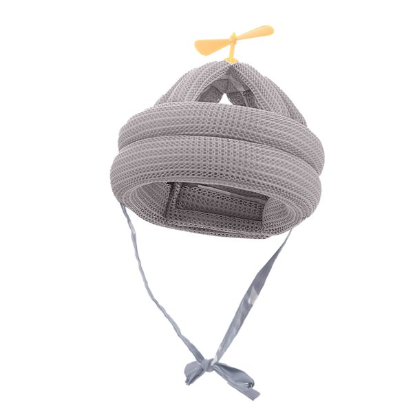 Babyskyddshjälm förhindrar fall Mjuk Justerbar huvudskyddsmössa för småbarn för krypande promenader Bambu Dragonfly Grå