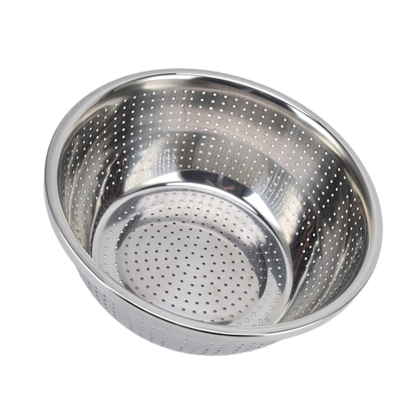 Grönsakstvättkorg Rostsäker multifunktions durkslag i rostfritt stål för kök Hushåll Silver30cm