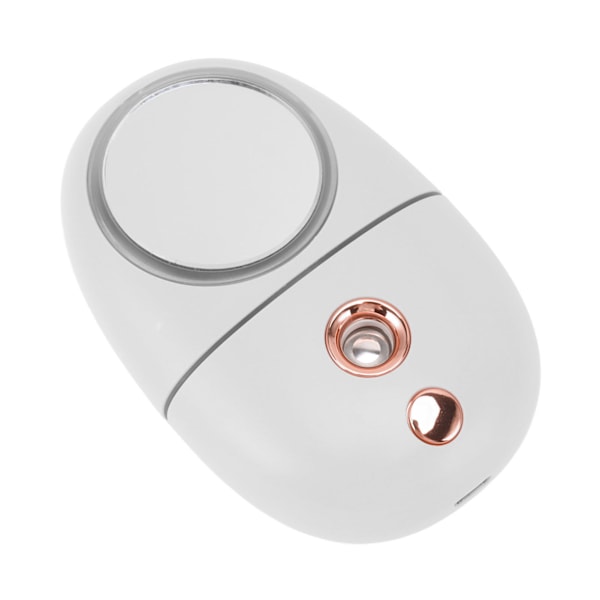 Käyttökelpoinen Mini Mister Cute 35 ml Kannettava Hiljainen USB-Latautuva 200mAh Sumutin Peilillä Kasvojen Kosteutukseen Valkoinen