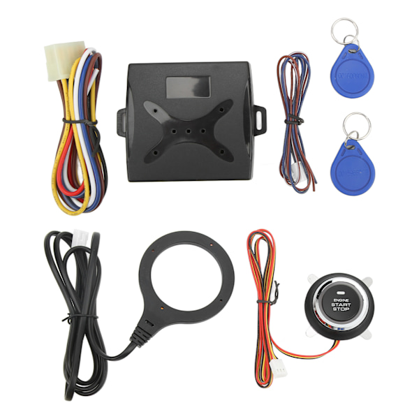 Bil Push-to-Start tändsats Smart Engine Start Stop Button Keyless Go System Universal för 12V-fordon