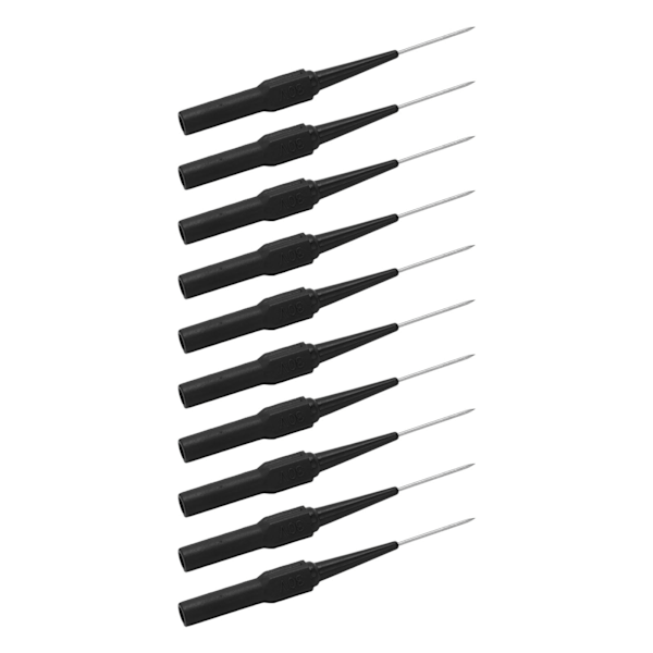 10 stk 1 mm pen punkt punktering fri tråd testsonde 4,0 mm jack stift sæde bildele kontakt 26.010 sort