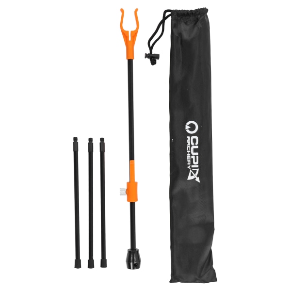 Recurve bågstativ Justerbart glasfiberstång Bågskytte båghållare Ultralätt bärbart bågskytteställ för utomhusjakt Orange