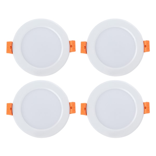 4 stk 4 tommers RV Takkuppelys 300LM 6000K Rund Nedlys Bil Interiørbelysning Hvit for Caravan Yacht DC 12V 3W