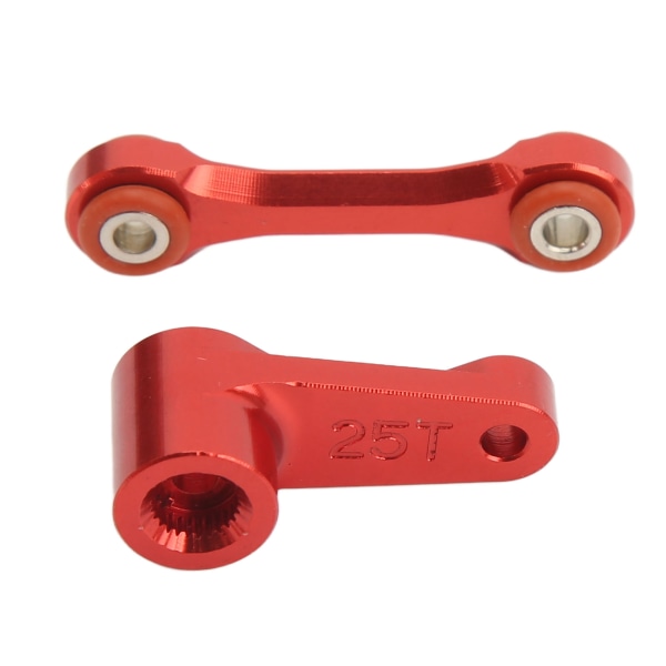 25T servostyrarm dragstång Professionell aluminiumlegering RC servoarm dragstång för ARRMA 1/7 1/8 RC bil Röd