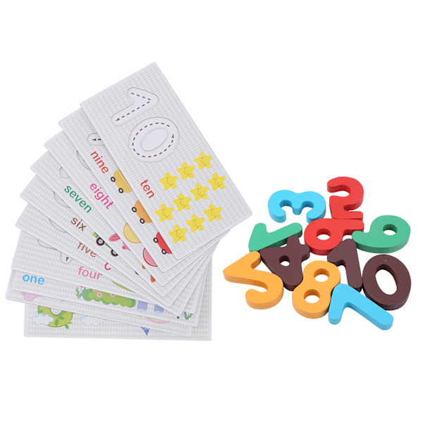 Pienille lapsille tarkoitetut matematiikan flash-kortit puusta, numerolaatat, varhaisen oppimisen lelu, matematiikan flash-kortit