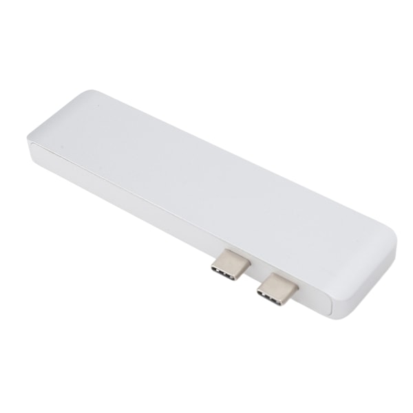 Dockningsstation 10Gbps 5Gbps USB3.0-gränssnitt Minneskortläsare Lättviktsbärbar typ C Hub för MacBook Silver