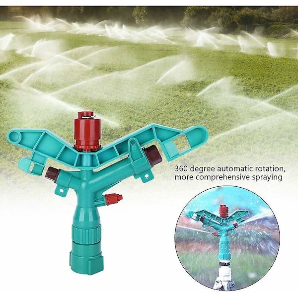 Effektiv Havevandingssprinkler - 360° Rotation, Vandbesparende, til Parker og Grøntområder