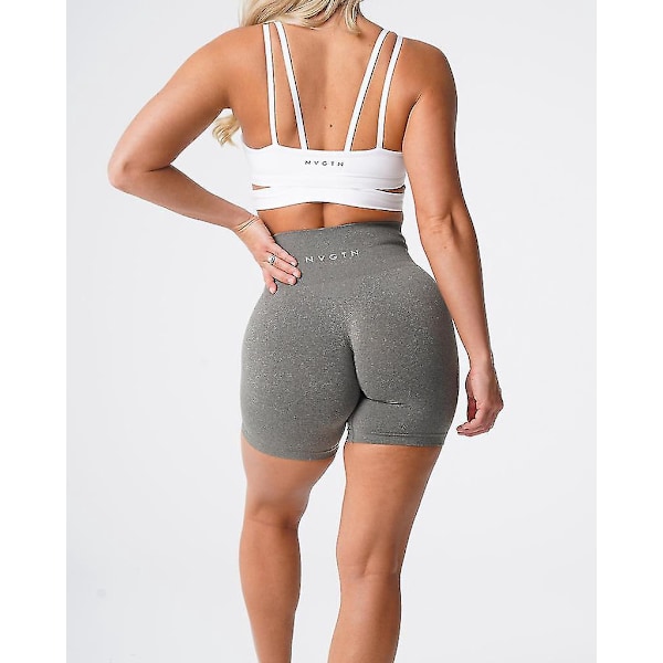 Sömlösa Pro Fitness-shorts för kvinnor | Elastiska andningsbara höftlyftande löparshorts