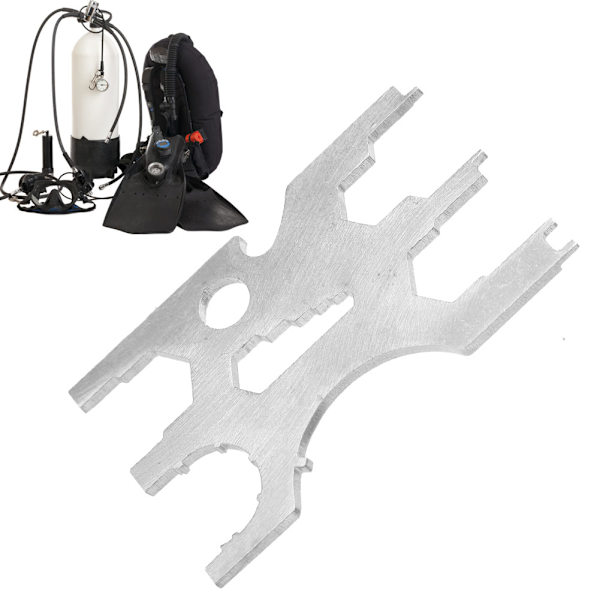 Rustfritt stål Scuba Diving Multi Tool Regulator Kredittkortsett Reparasjonsutstyr