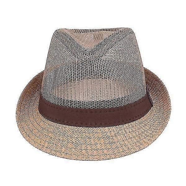 Ny Modekeps Fedoras Filthatt med Bred Brätte Kaffe