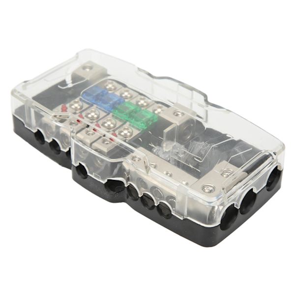 Fused Power Distribution Block 4-vejs Fordeling Passer til Biler Campingvogne Lastbiler Trailer UTV-både