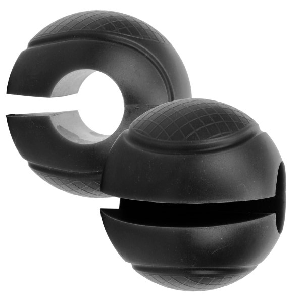2st Skivstångsgrepp Runda Tjock Silikon Hanteladapter Bollar Skivstångsgrepp Hand Wrap Ball Svart
