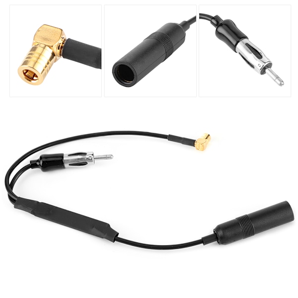 34,5 cm/13,6 tommer DAB Antenne Splitter Adapter 15-20dB Lavt strømforbruk for bilradio