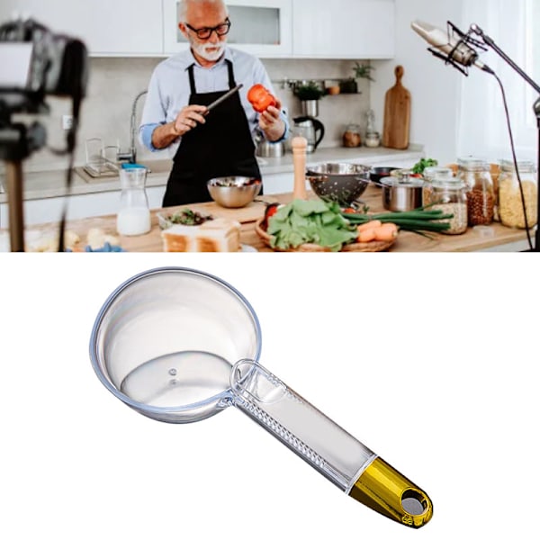 Risportionsskje 180 ML Enkel Langt Håndtak Klemdesign Transparent Rismåleskje for Hjemmekjøkken Transparent
