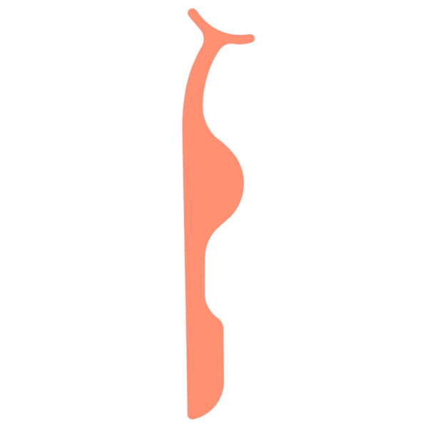 Bärbar lösögonfransapplikator Rostfritt stål lösögonfransar Pincett Clip Makeup ToolFluorescent Orange