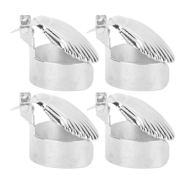 4st Ljus Snuffer Ljussläckare Metallskalmönster Automatisk Ljusstoppare för Ljussläckning Silver