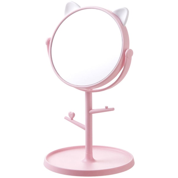 roterande spegel sminkspegel bärbart skrivbord söt prinsessa sovsal spegel studentspegel enkelt omklädningsrum, modell: vit