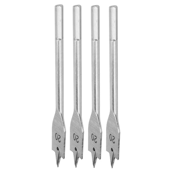 4pcs Flat Wood Drill Bits, Replacement High Carbon Steel, Woodworking Drill Tool Set 20mm