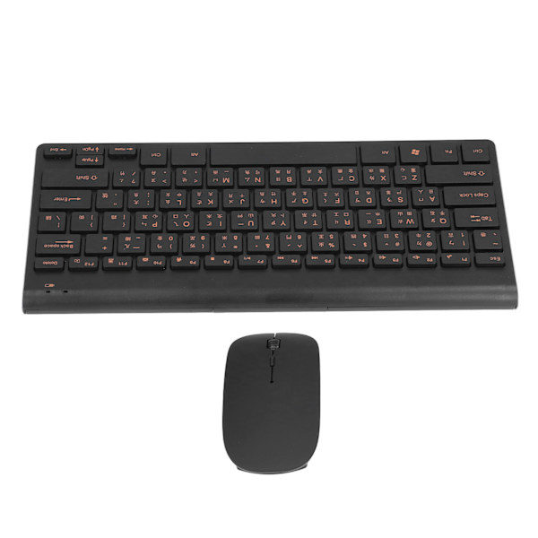 Kinesiskt engelskt tangentbord 78 tangenter 2,4G trådlöst tangentbord Mus Combo Lasergravyr Mute Traditionellt kinesiskt tangentbord