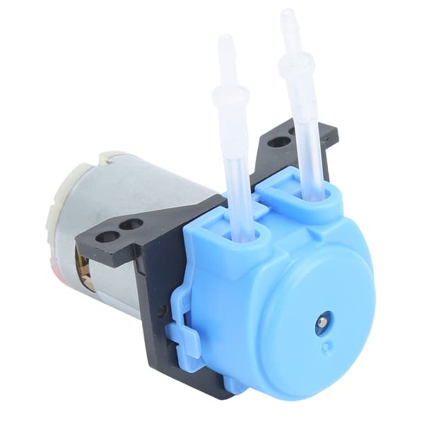 Garden Multifunctional Mini Right Angle 12V DC Peristaltic Liquid Pump Dosing Pump Hose Pump (Blue)