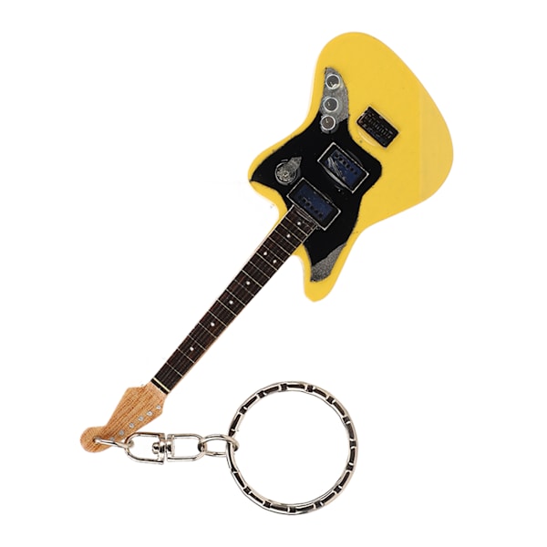 Gitarr Nyckelring Bärbar Söt Mini Gitarrhänge Nyckelring Ring Födelsedagspresent till Musikälskare Student 08