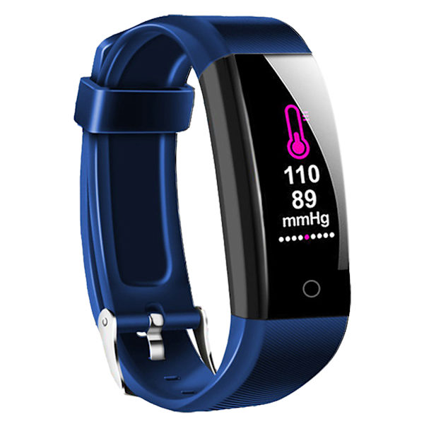 W6 Smart Armbånd Helse Skrittteller Sportsklokke Multifunksjon Smart Pulsmåler Blå